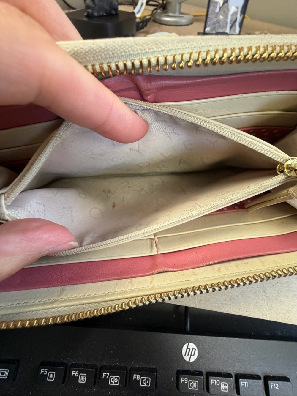 Radley London Dog Appliqué Zip Wallet in Cream & Pink - Picture 4 of 7